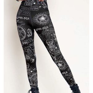 Blackmilk Black and White Graphic Leggings